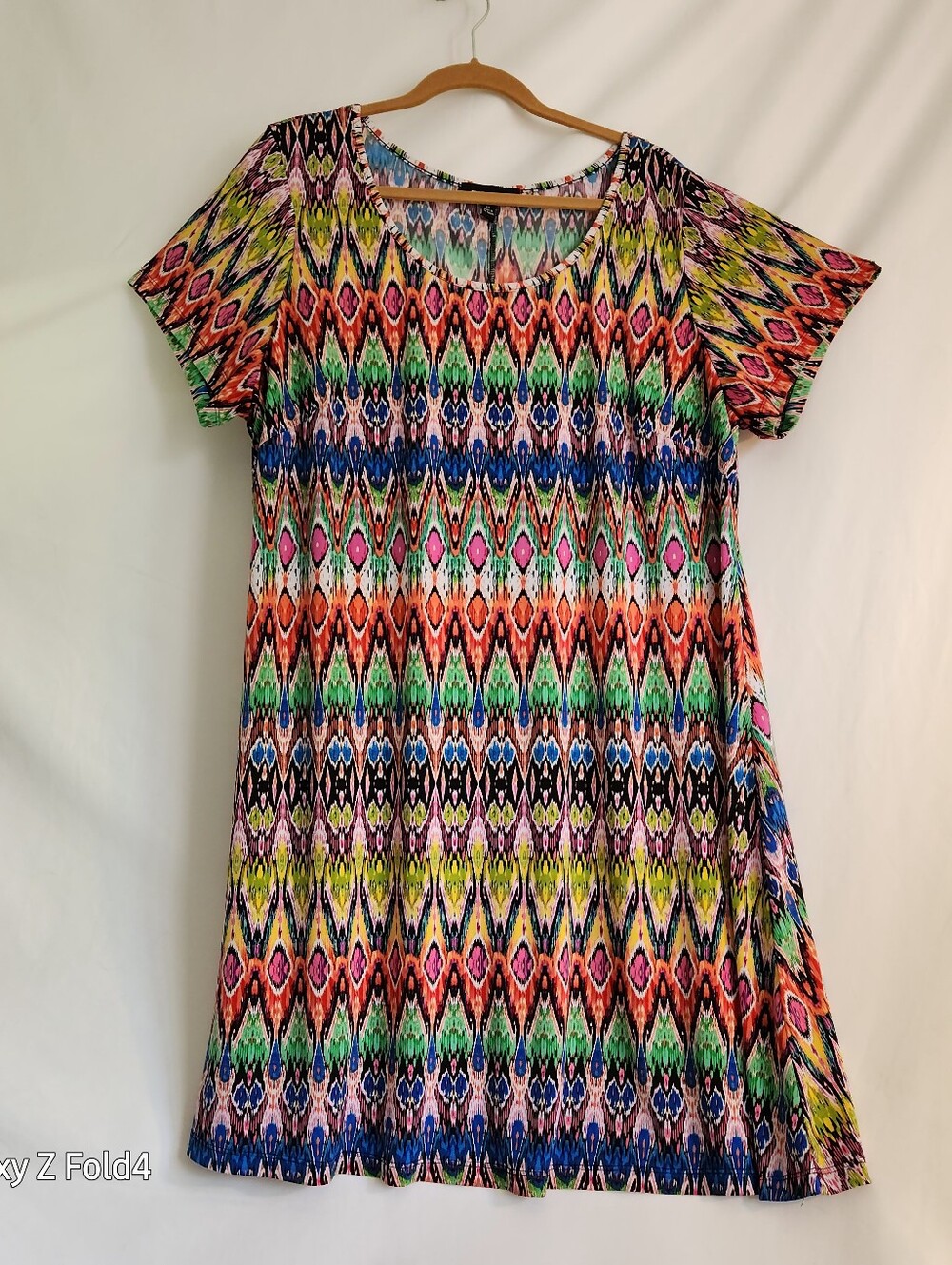 Studio Multicolor Abstract Print Top - Green, Pink, Blue, Orange